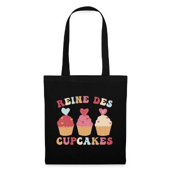 Reine des cupcakes cadeau pâtisserie patissière - Sac en tissu - noir - Devant