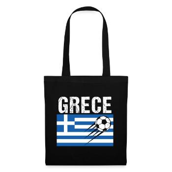 Greece Flag Greek Football Gift - Tote Bag - black - Front