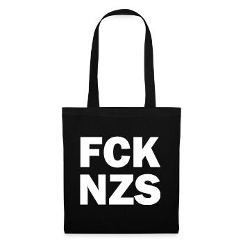 FCK NZS Anti Nazis Anti Racism Against Racism - Sac en tissu - noir - Devant