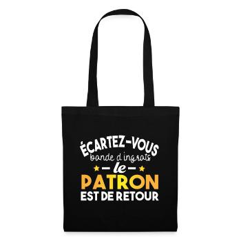 Patron Chef Leader Directeur Humour CEO - Sac en tissu - noir - Devant