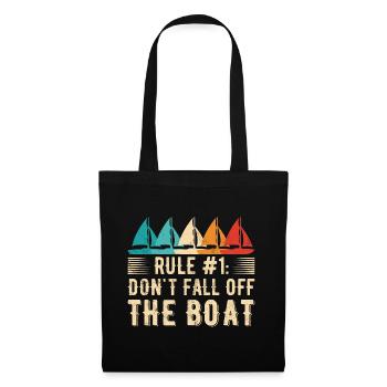 Drôle de dicton de voilier pour le capitaine du bateau - Sac en tissu - noir - Devant