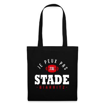 J peux pas j ai Stade humour club rugby Biarritz - Sac en tissu - noir - Devant