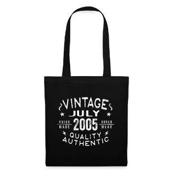 Juillet 2005 Anniversaire en 2005 Cadeau d’anniversaire - Sac en tissu - noir - Devant