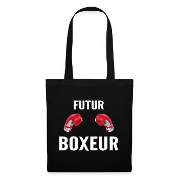 Zukunft Boxer - Stoffbeutel - Schwarz - Vorne