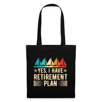 Sailing Retirement Plan Retired Sailor Sailboat - Tote Bag - black - Front