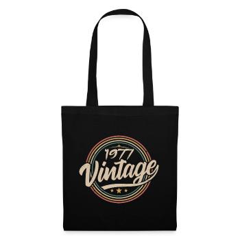 1977 Vintage 1977 Birthday Gift - Retro Style 1977 - Sac en tissu - noir - Devant