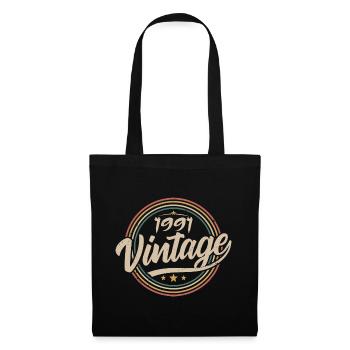 1991 Vintage 1991 Birthday Gift - Retro Style 1991 - Tote Bag - black - Front