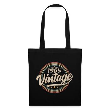 1965 Vintage 1965 Geburtstagsgeschenk - Retro Stil 1965 - Stoffbeutel - Schwarz - Vorne