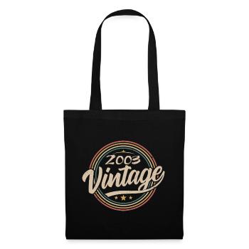 2003 Vintage 2003 Geburtstagsgeschenk - Retro Stil 2003 - Stoffbeutel - Schwarz - Vorne