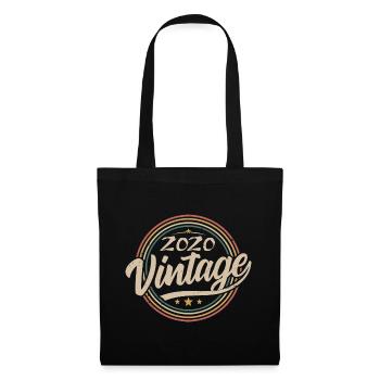 2020 Vintage 2020 Geburtstagsgeschenk - Retro Stil 2020 - Stoffbeutel - Schwarz - Vorne