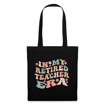 In My Retired Teacher Era Funny Groovy Retirement - Sac en tissu - noir - Devant