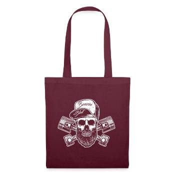 Gasoline in the blood - Oldschool Skull - Tote Bag - burgundy - Front