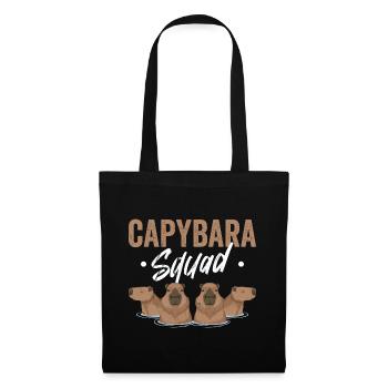 Animal Squad Nagetier Capybara - Stoffbeutel - Schwarz - Vorne
