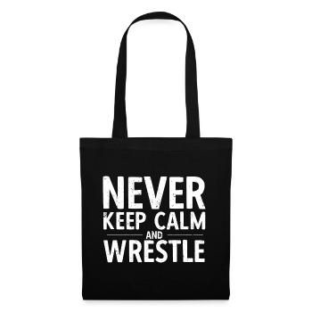 Grappling Martial Arts Wrestling - Stoffbeutel - Schwarz - Vorne