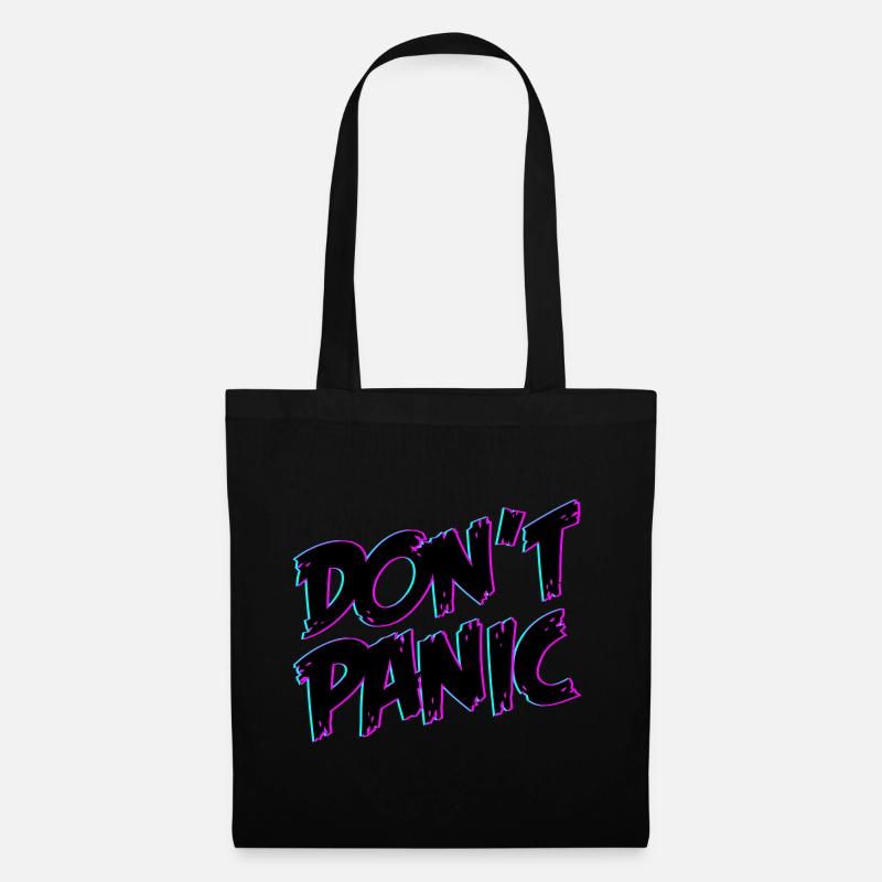 Dont Panic Don´t Panic | Farben änderbar - Stoffbeutel - Schwarz