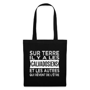 sur terre il y a les Calvadosiens Humour Calvados - Sac en tissu - noir - Devant