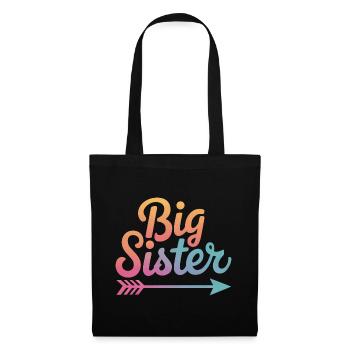 Sœur, Frère ou sœur, Famille - Sac en tissu - noir - Devant