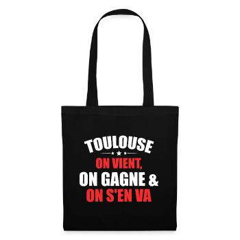 Rugby Toulouse Humour Cadeau Supporter - Sac en tissu - noir - Devant