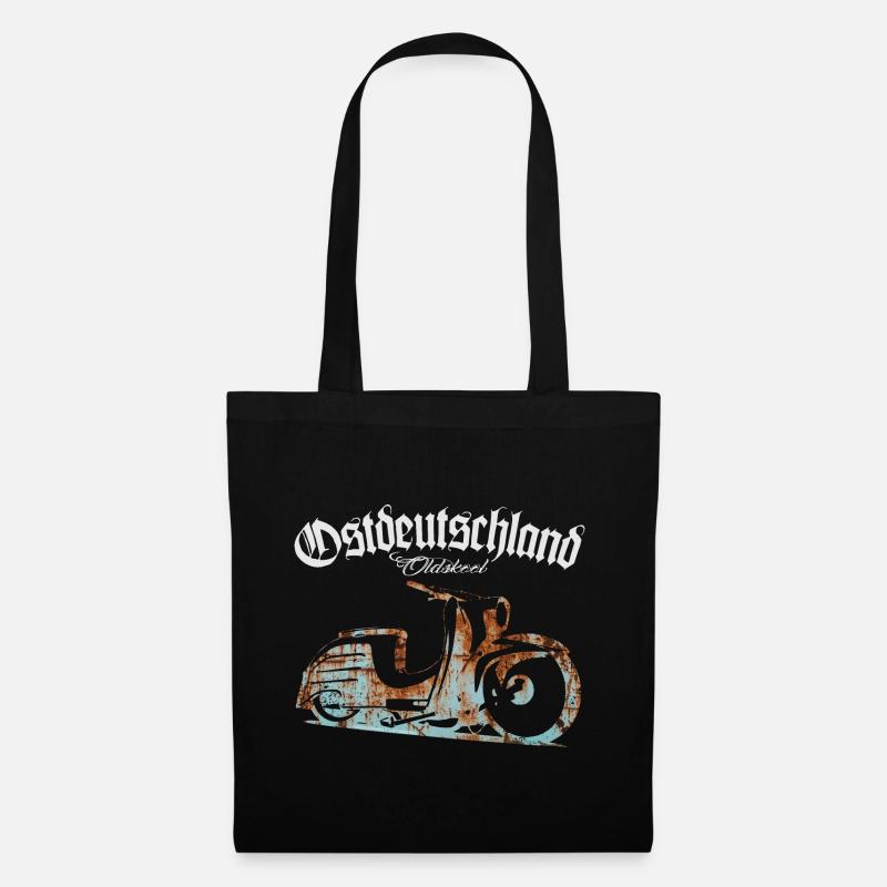 Simson Schwalbe - Ostdeutschland - Oldskool - Stoffbeutel - Schwarz