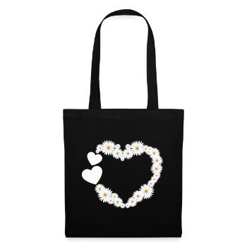 Daisy Flower Heart Women Gardener - Tote Bag - black - Front