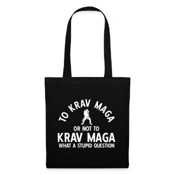 Israelischer Kampfsport Krav Maga - Stoffbeutel - Schwarz - Vorne