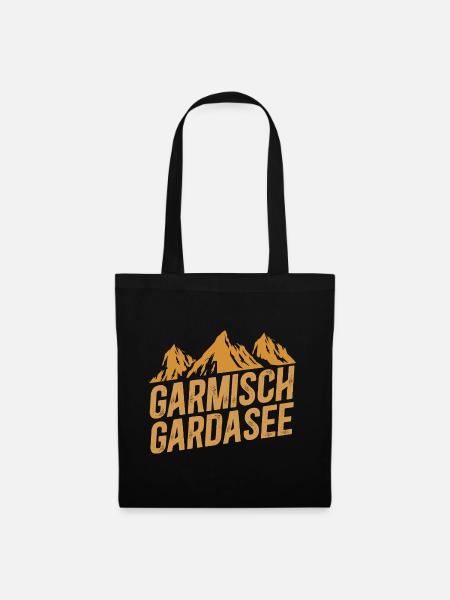 Alpenüberquerung Garmisch Gardasee - Stoffbeutel - Schwarz