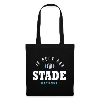 Je peux pas j ai Stade rugby bayonne bayonnais - Sac en tissu - noir - Devant