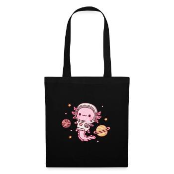 Cute Axolotl Astronaut In Outer Space - Tote Bag - black - Front