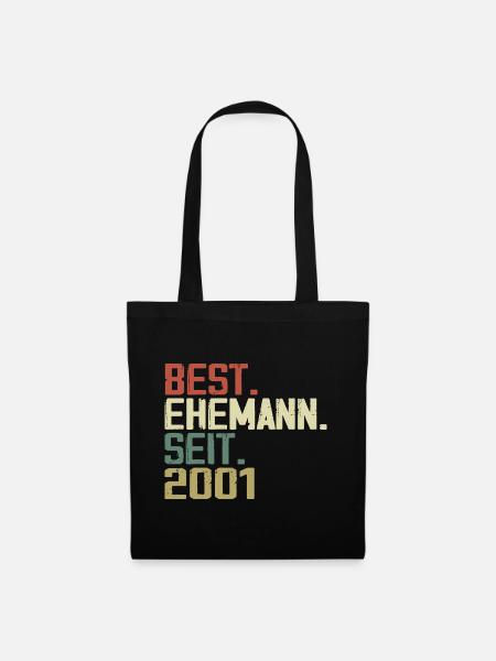Best Ehemann Seit 2001 Geburtstagsgeschenk 2001 - Stoffbeutel - Schwarz