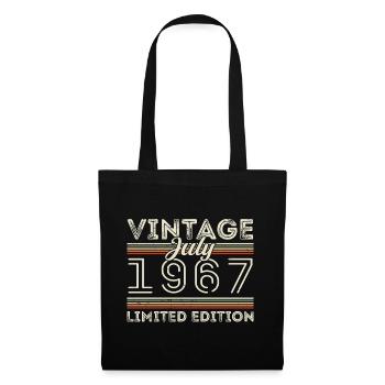 Juli 1967 Juli Geburtstagsgeschenk Juli 1967 - Stoffbeutel - Schwarz - Vorne