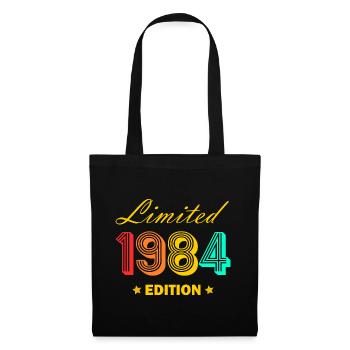 1984 geboren 40. Geburtstag Geschen Jahrgang 1984 - Stoffbeutel - Schwarz - Vorne