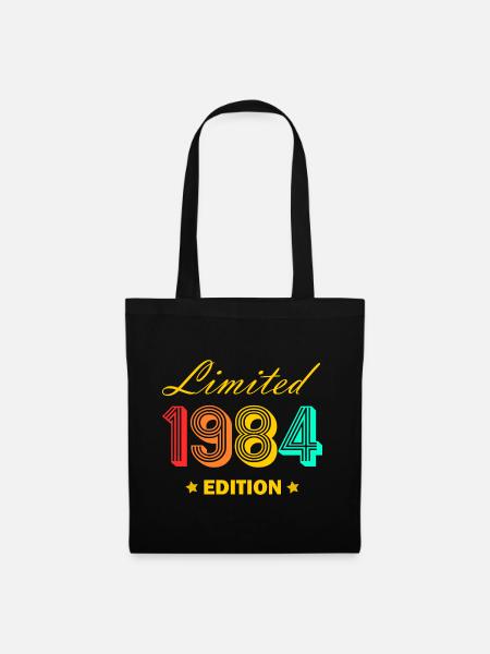 1984 geboren 40. Geburtstag Geschen Jahrgang 1984 - Stoffbeutel - Schwarz