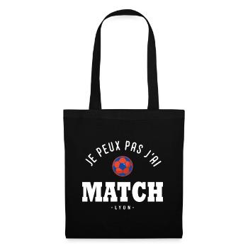 Je peux pas j ai Match football Lyon - Sac en tissu - noir - Devant