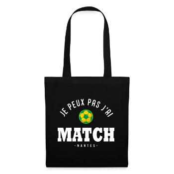 Je peux pas j ai Match football Nantes - Sac en tissu - noir - Devant