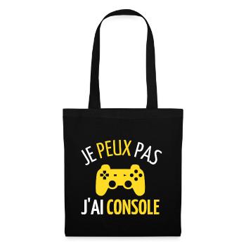 JE PEUX PAS J'AI CONSOLE - Sac en tissu - noir - Devant