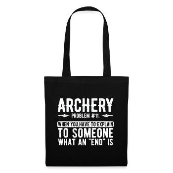Bogenschießen Archery - Stoffbeutel - Schwarz - Vorne