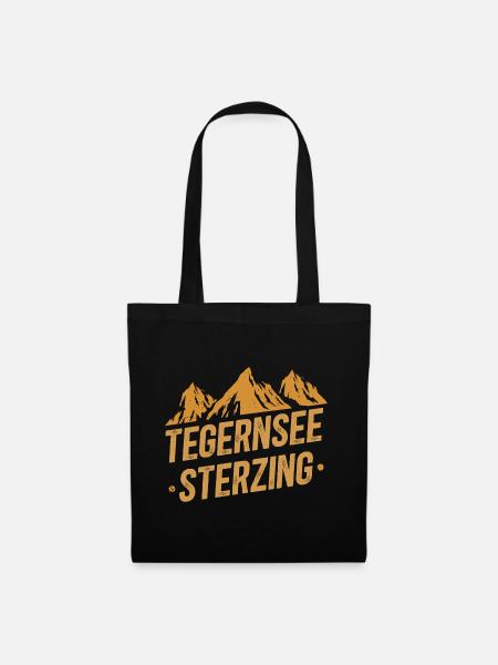 Alpenüberquerung Tegernsee Sterzing - Stoffbeutel - Schwarz