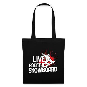 Snowboard Spruch für Snowboarder - Stoffbeutel - Schwarz - Vorne