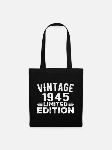 Year of birth 1945 Year of birth 1945 vintage - Tote Bag - black