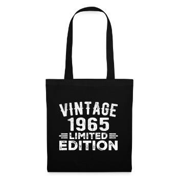 Année de naissance 1965 Année de naissance Millésime 1965 - Sac en tissu - noir - Devant