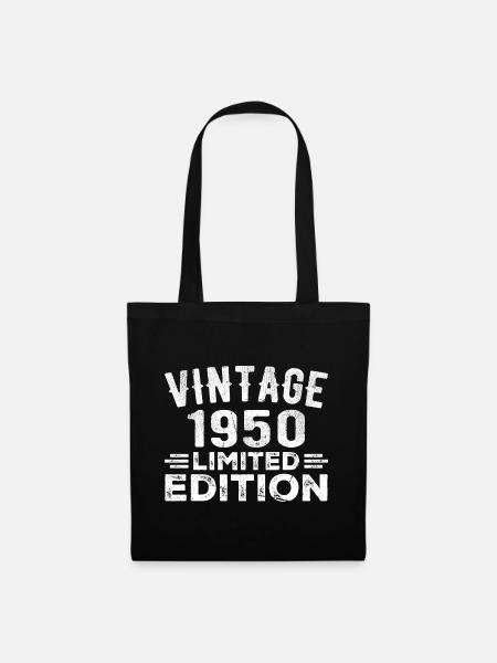 Year of birth 1950 Year of birth 1950 vintage - Tote Bag - black