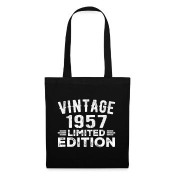 Year of birth 1957 Year of birth 1957 vintage - Tote Bag - black - Front