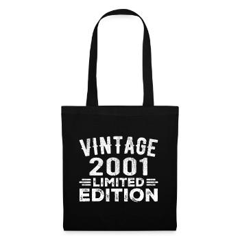 Year of manufacture 2001 Year of birth Year of birth 2001 vintage - Tote Bag - black - Front