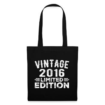 Year of construction 2016 Year of birth Birthday 2016 vintage - Tote Bag - black - Front