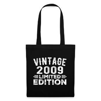 Year of manufacture 2009 Year of birth Year of birth 2009 vintage - Tote Bag - black - Front