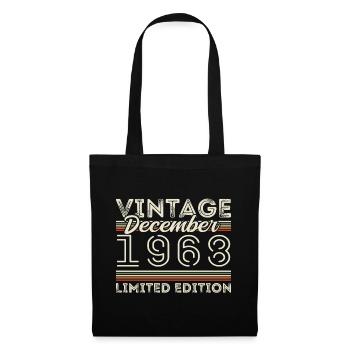 Vintage December 1968 - 57th Anniversary December - Tote Bag - black - Front