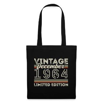 Vintage December 1964 - 61st Anniversary December - Tote Bag - black - Front