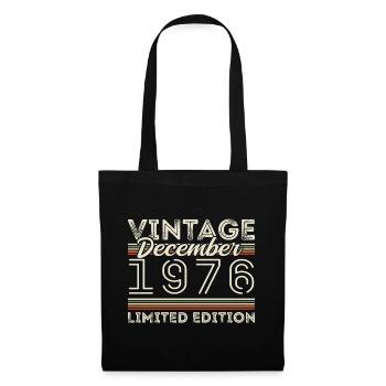 Vintage December 1976 - 49th Anniversary December - Tote Bag - black - Front