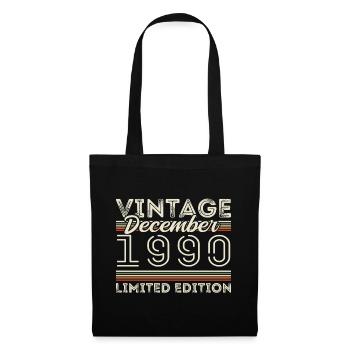 Vintage December 1990 - 35th Anniversary December - Tote Bag - black - Front