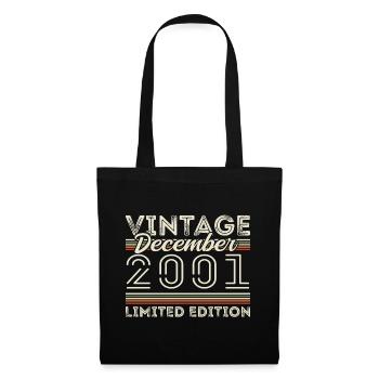 Vintage Décembre 2001 - 24e Anniversaire Décember - Sac en tissu - noir - Devant
